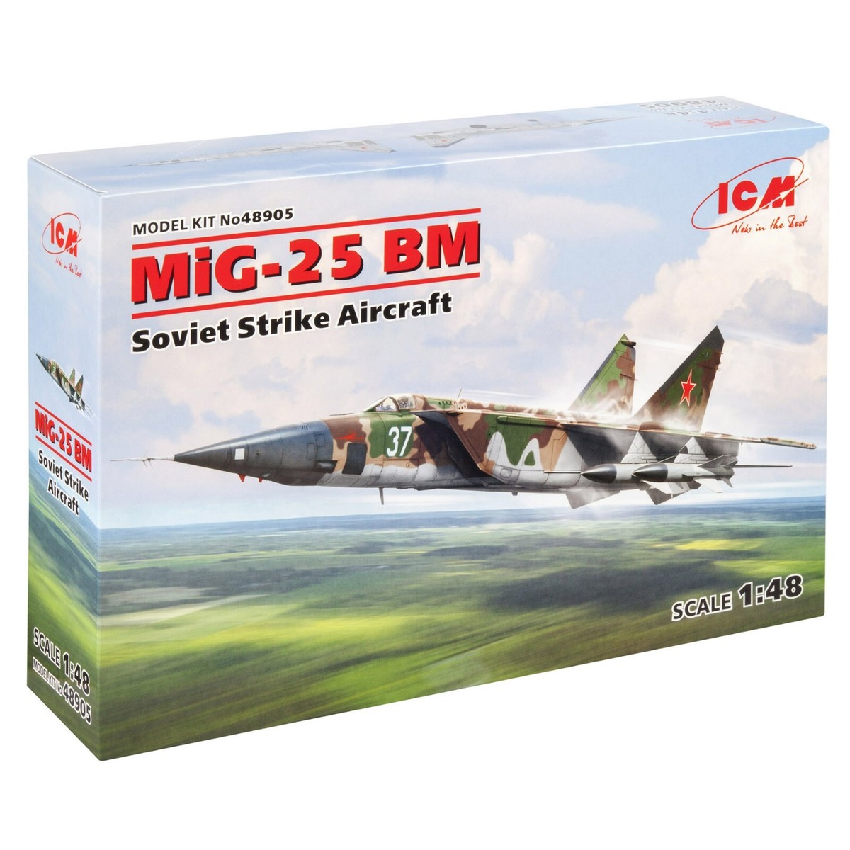 ICM 1/48 scale MiG-25 BM, Soviet Strike Aircraft - Model kit 48905 ICM 1/48 scale MiG-25 BM, Soviet Strike Aircraft - Model kit 48905