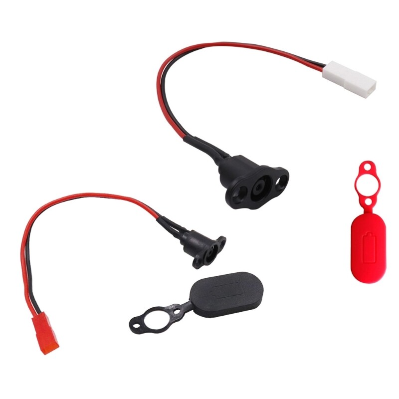 Electric Scooter Charging Hole Cover with Charging Cable Scooter Accessories