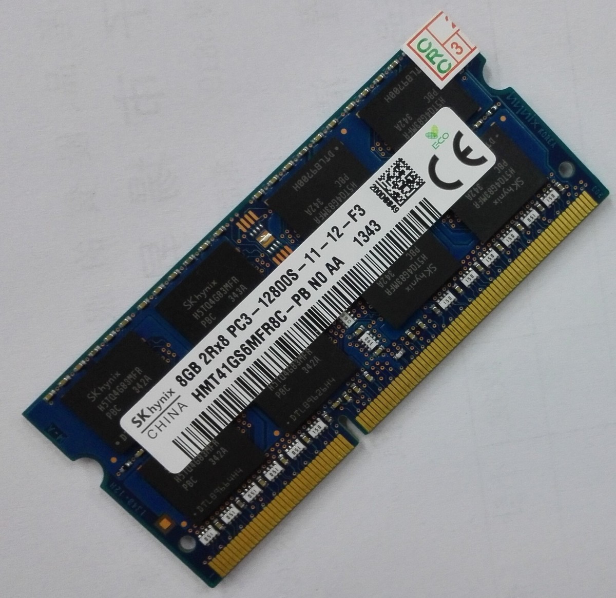 SK hynix 8GB DDR3 1600 Laptop SODIMM RAM 2Rx8 PC3-12800S for DELL
