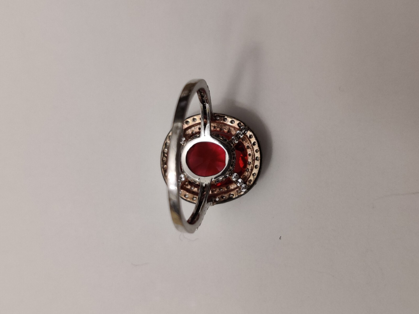 Stunning Large Lab Created Ruby Cocktail Ring Ste… - image 16