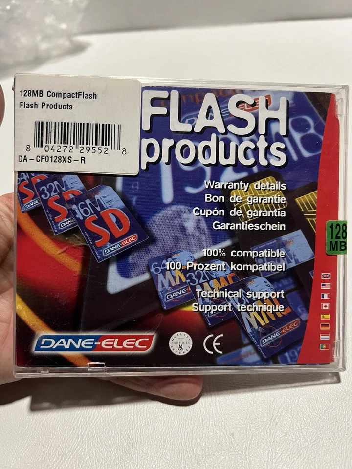 Dane-Elec 128MB Megabyte Compact Flash DVD Flash Memory Sealed In Box - Image 2 of 2
