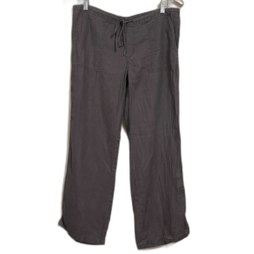London Jean brown linen pants size small lagenlook summer boho