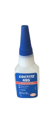 Loctite 495 Super Bonder 1oz Instant Adhesive, Clear Color.