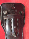 Bianchi all leather duty belt.  slick black leather 36" — photo 2