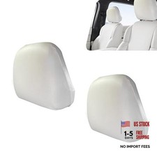 2 PCS Car Headrest Cover, Waterproof PU Elastic Leather Headrest Cover, Anti