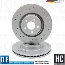FOR PORSCHE MACAN 3.0 S DIESEL CROSS DRILLED PERFORMANCE FRONT BRAKE DISCS PAIR