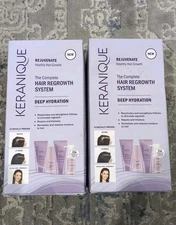 2 PK New Keranique Hair Regrowth System Kit System Deep Hydration Thickens 