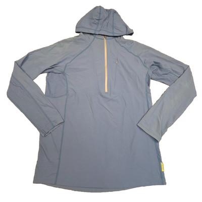 Kathmandu Jumper mens SMALL blue Long Sleeve hoodie 1/4 zip lightweight Size S