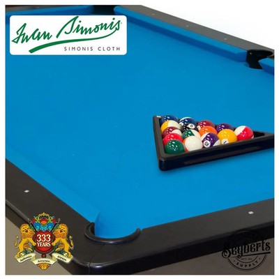 Simonis 860HR  HIGH RESISTANCE CLOTH - 9' Set Tournament Blue - WITH RAILS!