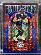 2024 Panini Mosaic - Center Stage Baker Mayfield #25 Blue Mosaic Prizm /99