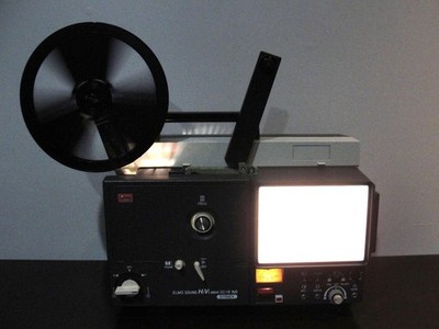 ELMO HiVision SC-18 M 2-Track SOUND Super 8 Movie projector In Box