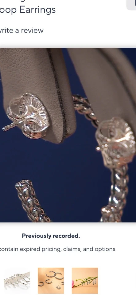 "Pendientes de estación de diamantes de plata de ley y 14 k JAI aros de 1-1/4"" .10 quilates" Foto 2 de 4