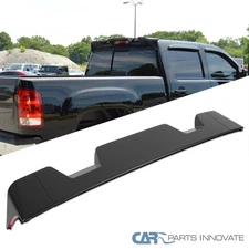 Fit 08-14 GMC Sierra 2500HD/3500HD BLK Unpainted Roof Rear Cab Spoiler Wing 3PC