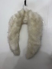 Faux Fur White Shrug Scarf EUC