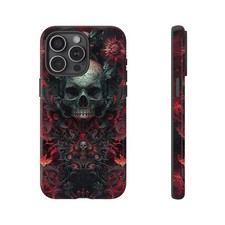 Dark Wave Skull Tough Case For IPhone , Phone Cover Protective