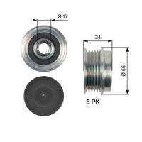 Generatorfreilauf Gates OAP7127 Drivealign™ FüR Volvo