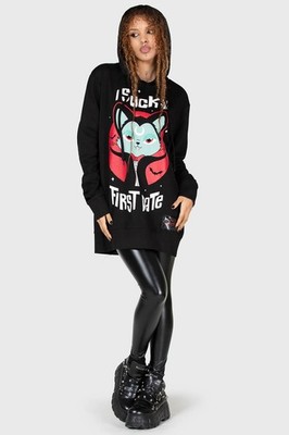KILLSTAR Kapuzenpullover - Purrfect Pairing Vampir Bat Goth Gothic Alternative
