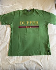 Duffer of St George Duffer Pour Homme Print T-Shirt. Green. Large.