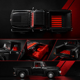 1953 American Muscle FORD F-100 PICKUP Truck DARK 1/14 Building Bricks 1406PCS