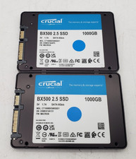 LOT OF 2 | Crucial BX500 SSDs | 1TB | 2.5" | SATA 3