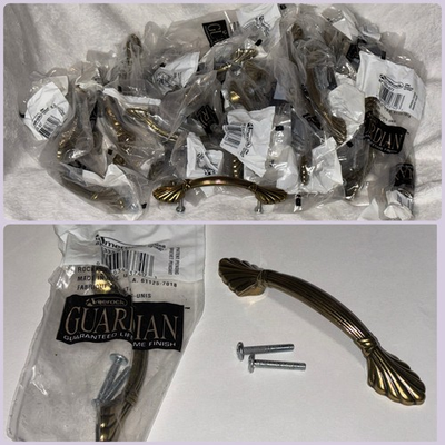 #ad #ad VTG Brass Cabinet Pull Handles Amerock Natural Elegance 3” BP1333 077 LOT of 40 $80.00