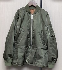 2025 Lady New Sacai Splicing Zipper Long Sleeved Jacket Tops Coat SML