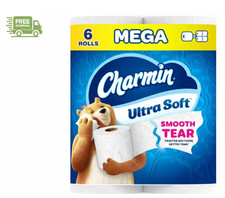 Charmin Ultra Soft Toilet Paper, 6 Mega Rolls 24 Regular Rolls