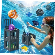 Pool Diving Toys for Kids, Underwater Swim Game Set with 6 Floating Sea