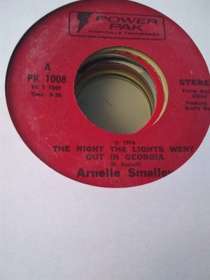 Arnelle Smalley, The Night The Lights Went Out In Georgia ~HTF 1974 Power Pak 45