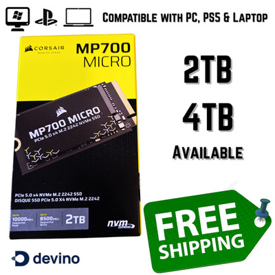 CORSAIR MP700 Micro PCIe 5.0 NVMe M.2 2242 SSD 10000MB/s Gen5 Laptop 2TB 4TB
