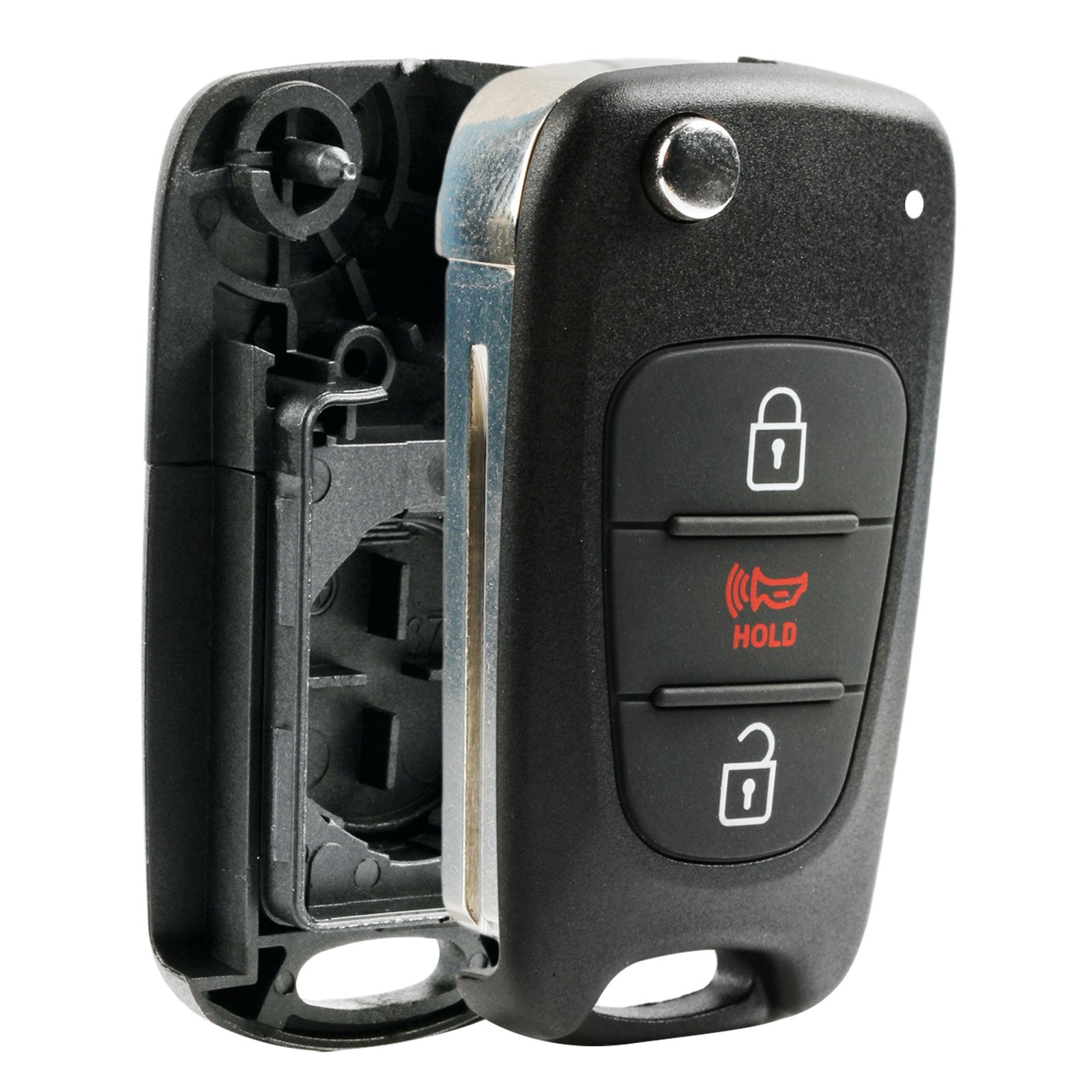 For 2011 2012 2013 Kia Soul Keyless Flip Remote Car Key Fob Shell Case Pad