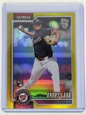 2026 Topps Series 1 #36 Andry Lara (RC) Yellow Foil /399 Washington Nationals