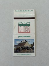 Aruba Beach Cafe Lauderdale By The Sea Florida Matchbook Cover V2