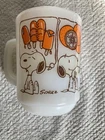Vtg 1958 Snoopy Fire King Coffee Mug Milk Glass Schulz Sweet Dreams Treat Mug