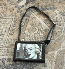 Black Crossbody Bag Zip Closure Shoulder Stra...