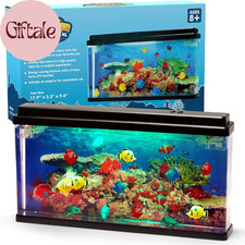 Artificial Fish Tank XL Virtual Ocean Toy in Motion Lamp - Office Desk Large Aqu