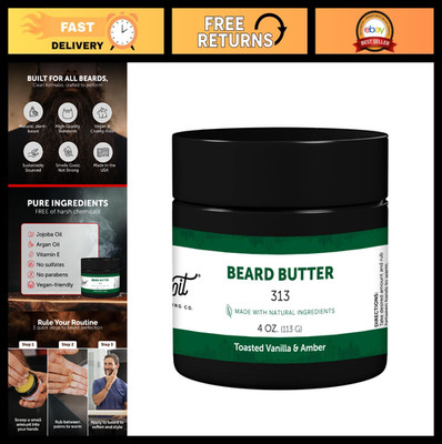 Beard Butter for Men - Premium Leave-In Conditioner & Softener with Safflower Oi