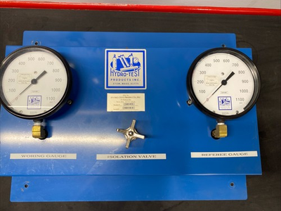 #ad Hydro test Products Dual Pressure Gauge Assembly For Proof Testing Model 140 415 $1200.00