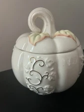 Lenox Golden Harvest Pumpkin Covered Candy Dish
