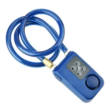 Smart Chain Lock, 4 Digital PW Keyless Anti Theft Alarm Padlock W/110 dB Siren 