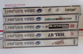 SEGA SATURN 5 GAME LOT -Revolution X-Nhl All Star Hockey-Nhl 97-UNTESTED AS-IS 