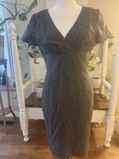 Banana Republic Charcoal Gray Sheath Dress Petite Size 4.