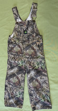 John Deere Kids Cotton Camouflage Hunting Outdoor Wood Bib Overalls Sz 5