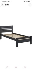 Image of Toledo 3ft Single Bed Grey Solid Frame Classic Style 13 Pine Slats