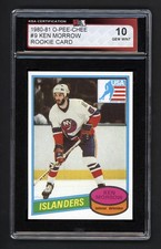 1980-81 OPC #9 KEN MORROW ROOKIE CARD KSA 10 GEM MINT