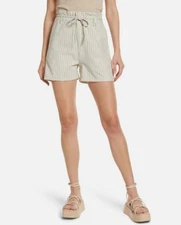 Rag & Bone Women Paperbag Shorts Natural Stripe Size 26