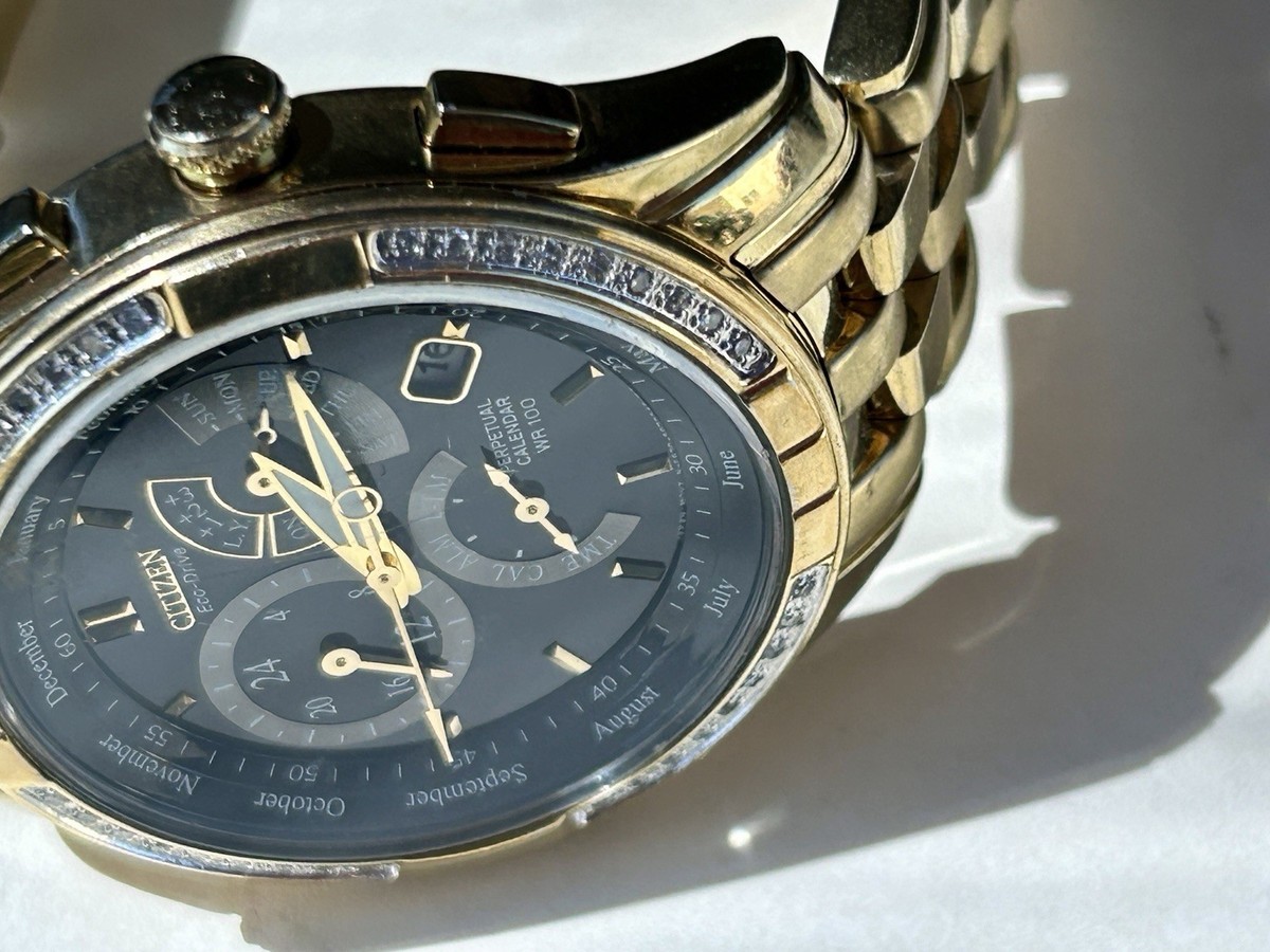 Citizen 8700 / E870 Calibre Diamond Watch Eco-Drive Silver & Black 