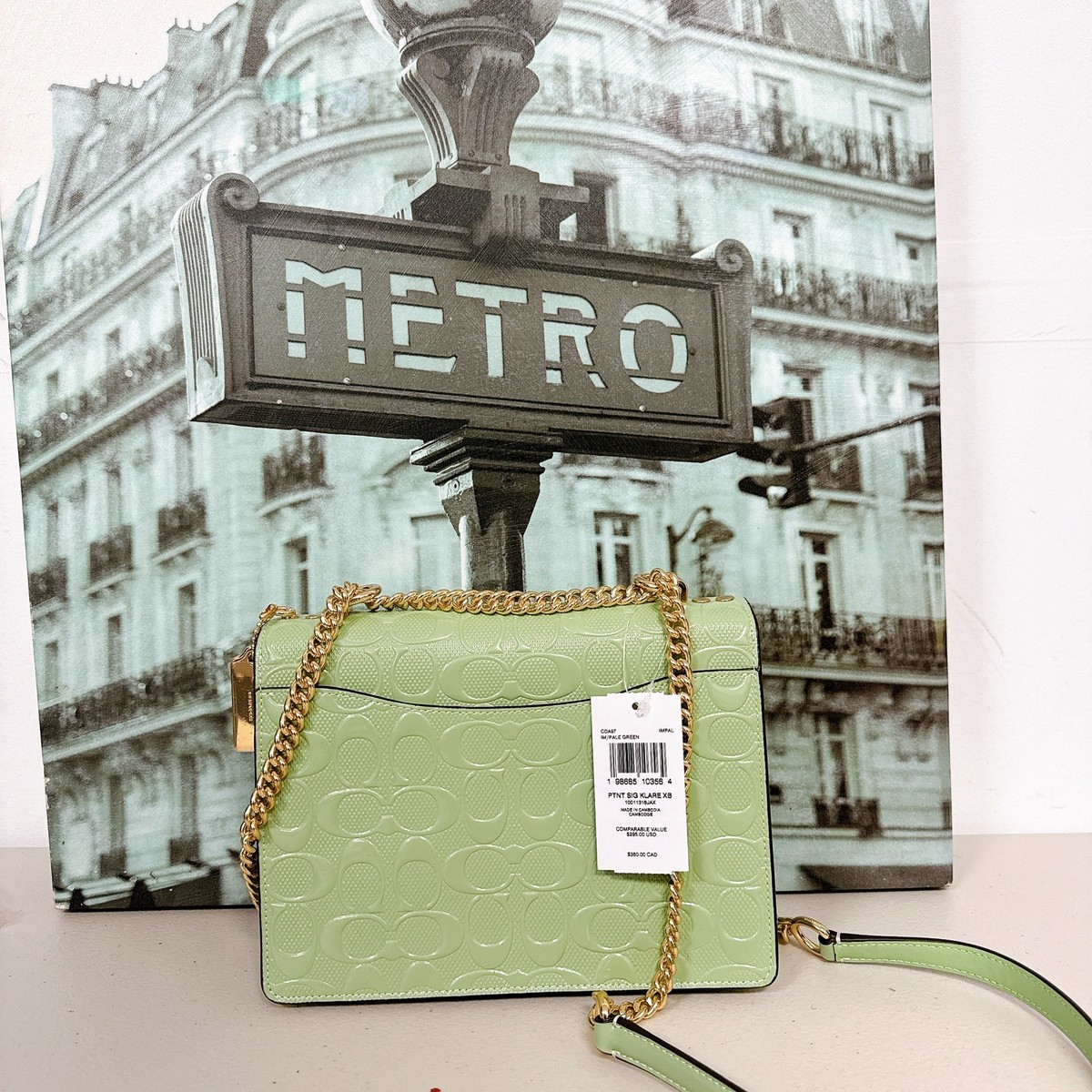 Coach CDA97 Klare Crossbody Bag In Signature Leather Pale Green | eBay