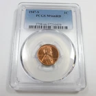 1947 S PCGS MS66 RD RED - Lincoln Wheat Penny Cent 1c US Coin #56525A