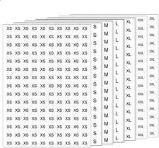 4200 Pcs Size Stickers for Clothing XS-XXXL, 1/2" 28 Sheets Self Adhesive Label